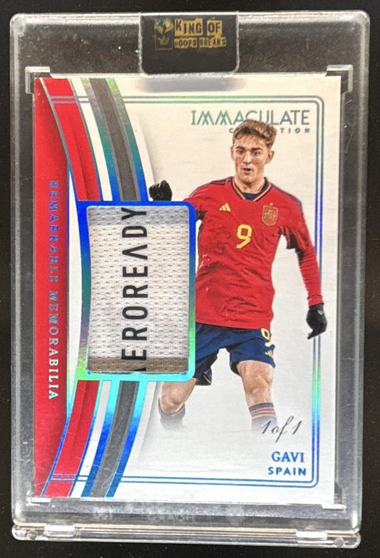 2023-24 Immaculate Gavi Remarkable Memorabilia Patch Platinum #1/1