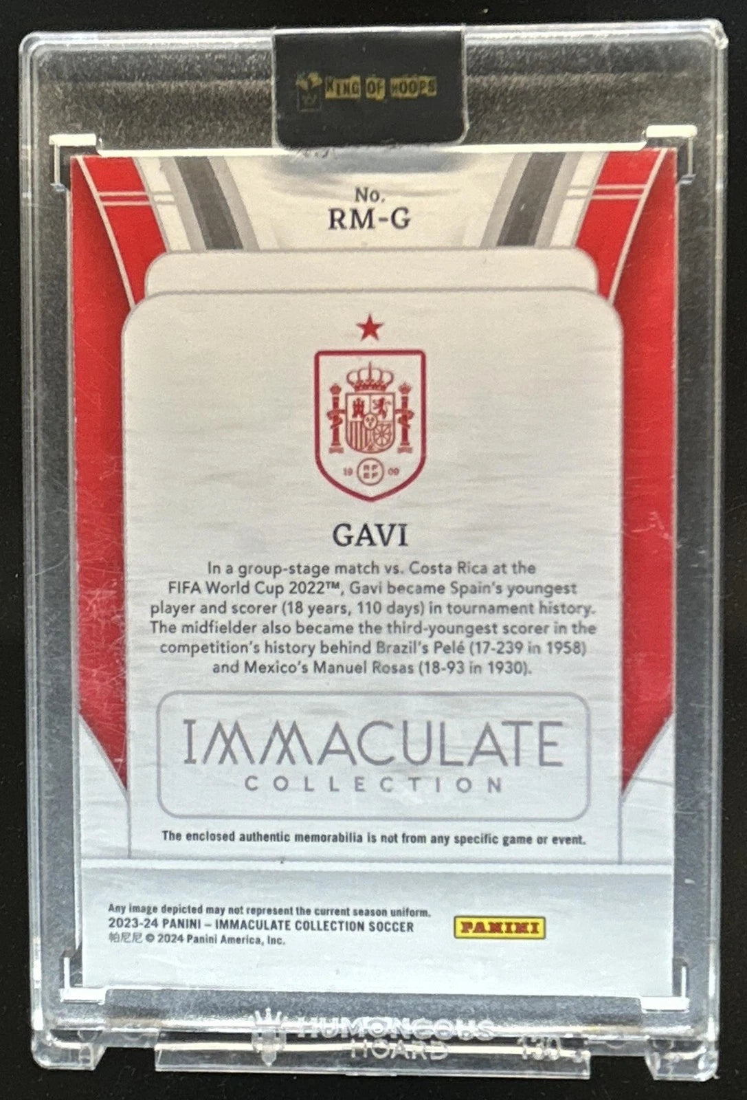 2023-24 Immaculate Gavi Remarkable Memorabilia Patch Platinum #1/1