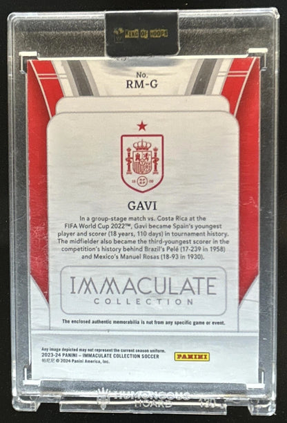 2023-24 Immaculate Gavi Remarkable Memorabilia Patch Platinum #1/1