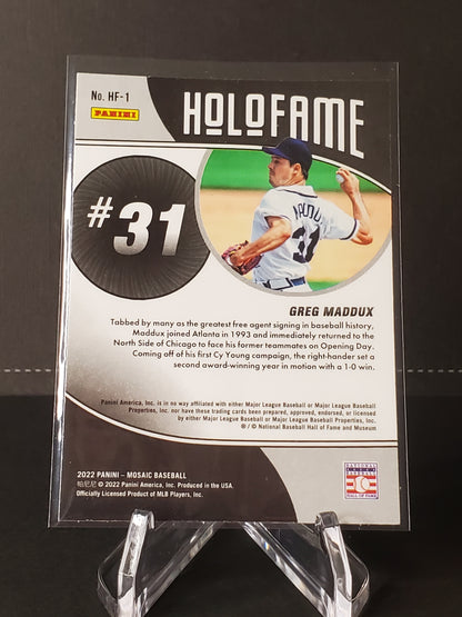 Greg Maddux 2022 Panini Mosaic Baseball Holo Fame #HF-1
