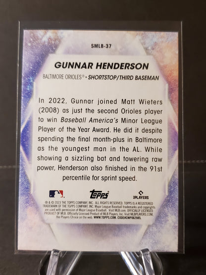 Gunnar Henderson 2023 Topps Series 2 RC Stars of MLB #SMLB-37