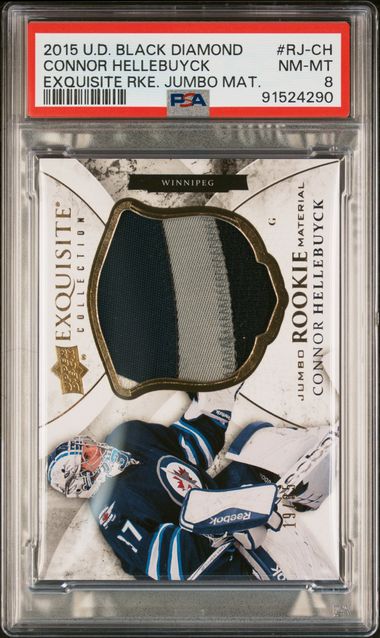 2015 UPPER DECK BLACK DIAMOND EXQUISITE ROOKIES JUMBO MATERIAL #RJ-CH CONNOR HELLEBUYCK