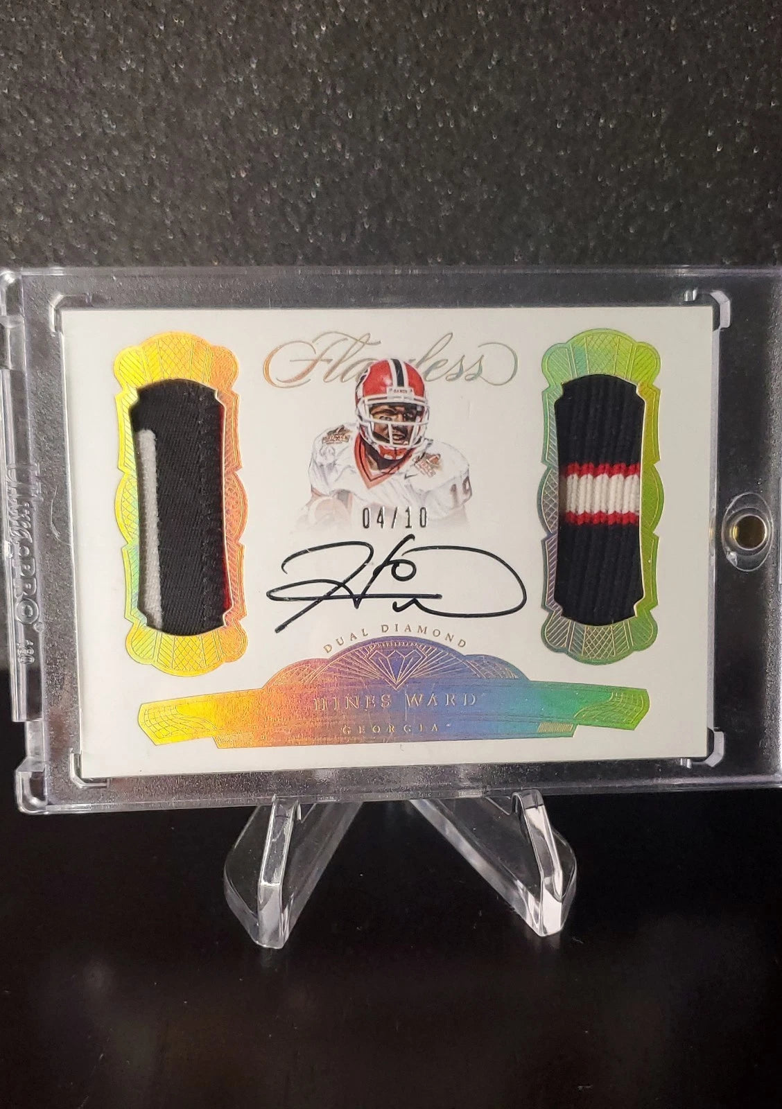 2017 Flawless Collegiate - Dual Diamond Memorabilia AUTO Hines Ward /10 DDM-HWA