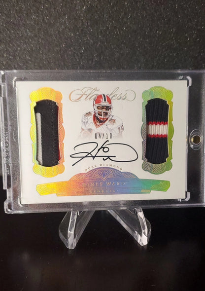 2017 Flawless Collegiate - Dual Diamond Memorabilia AUTO Hines Ward /10 DDM-HWA