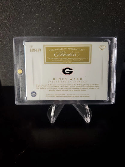 2017 Flawless Collegiate - Dual Diamond Memorabilia AUTO Hines Ward /10 DDM-HWA