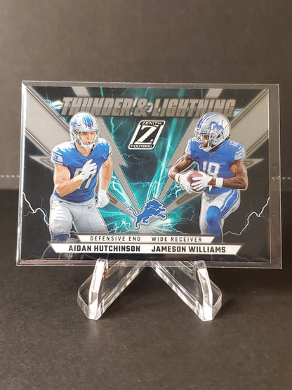 Aidan Hutchinson / Jameson Williams 2022 Panini Zenith Football Thunder & Lightning #TL-AJ