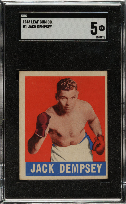 1948 Leaf Boxing #1 Jack Dempsey SGC 5 EX – HOF Legend, Vintage Icon, Rare Early