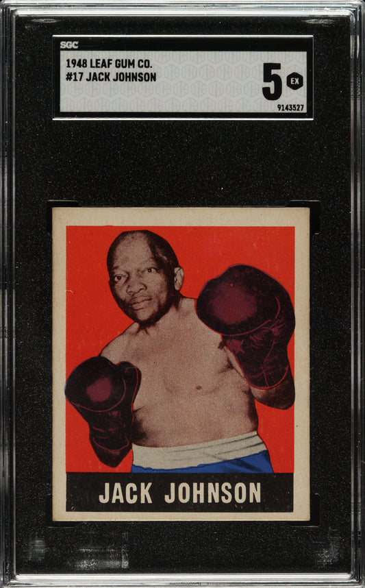 1948 Leaf Boxing #17 Jack Johnson SGC 5 EX HOF Legend, Vintage Heavyweight Icon