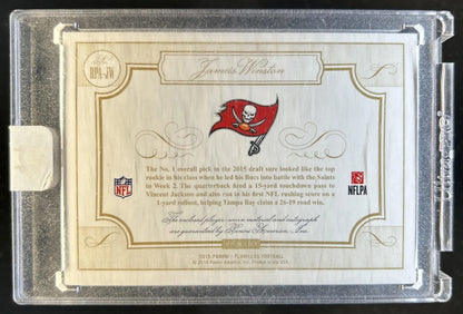 2015 Panini Flawless Jameis Winston Rookie Patches Auto RC Gold #/10