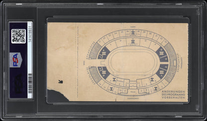 1936 Berlin Olympics Jesse Owens Debut Men's 100M QF Ticket Stub PSA 3 VG