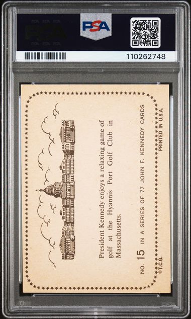 1964 Topps John F. Kennedy #15 JFK Golf - PSA 7 RARE