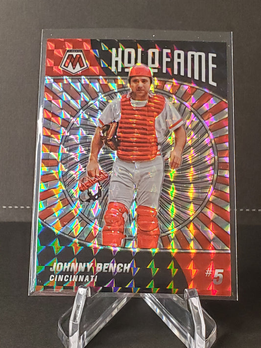Johnny Bench 2022 Panini Mosaic Baseball Holo Fame #HF-11