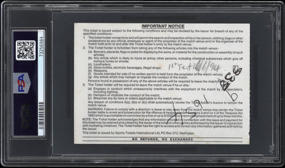 1994 Jonah Lomu All Blacks Debut Ticket Stub NZ vs France PSA 2 (MK) Rugby POP 1