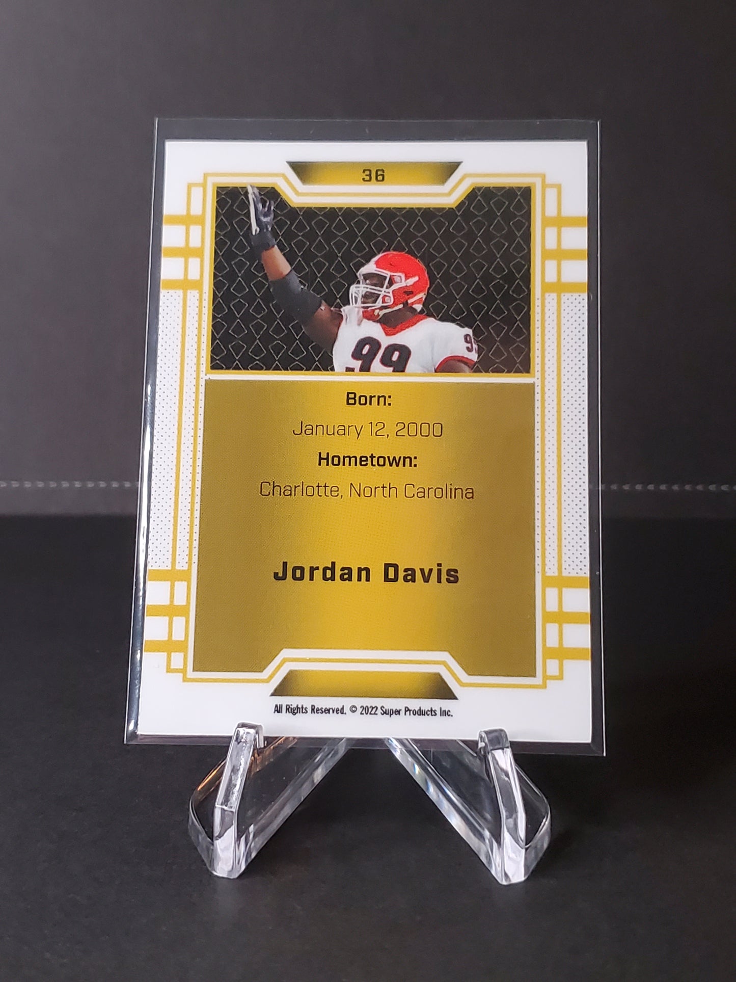 Jordan Davis 2022 Super Products Black Opal 1st Ever #36