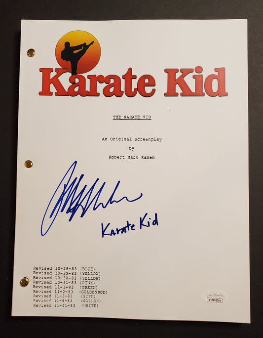 Ralph Macchio Signed "The Karate Kid" Movie Script Inscribed "Karate Kid" (JSA)