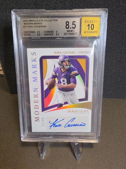 2022 Panini Immaculate Collection Kirk Cousins Modern Marks AUTO #MMA-KCO /49