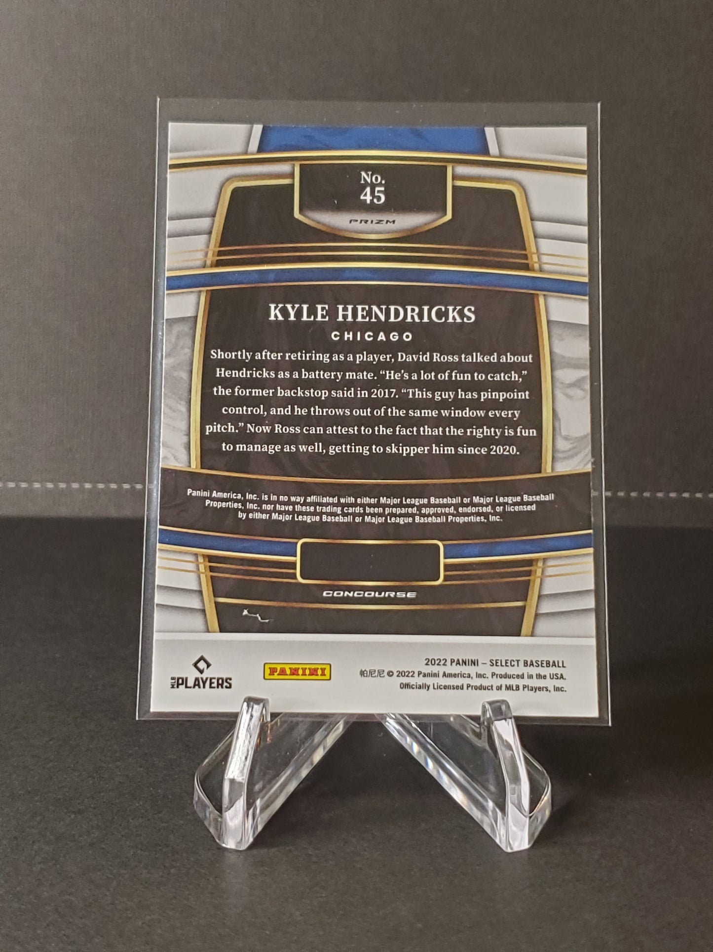 Kyle Hendricks 2022 Panini Select Baseball Prizm Silver Scope #45