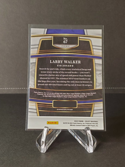 Larry Walker 2022 Panini Select Baseball Prizm Silver Scope #67