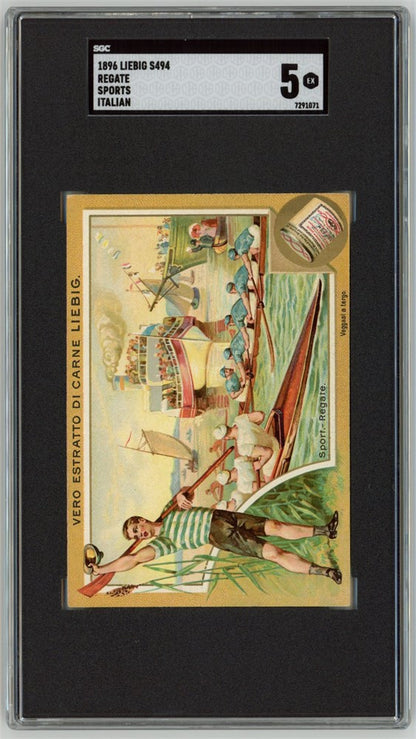 1896 Liebig S494 Regate Sports Italian SGC 5 EX Only SGC Example Rare