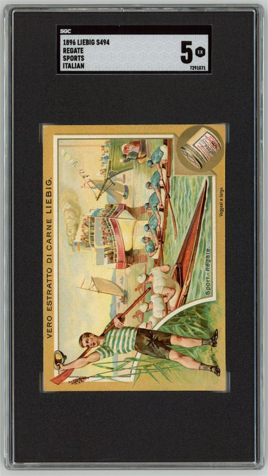 1896 Liebig S494 Regate Sports Italian SGC 5 EX Only SGC Example Rare