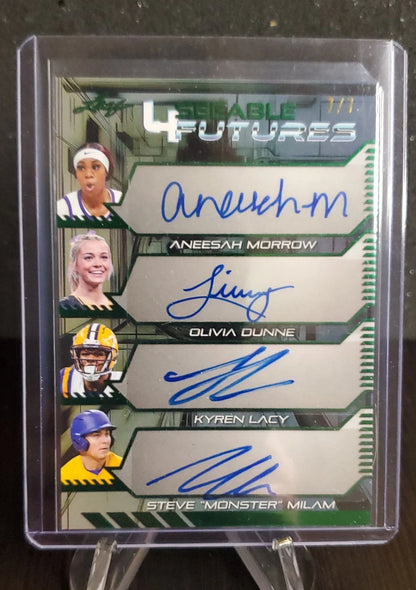 2024 Leaf Futures - 4seeable Futures Morrow, Livvy Dunne, Lacy, QUAD AUTO 7/7