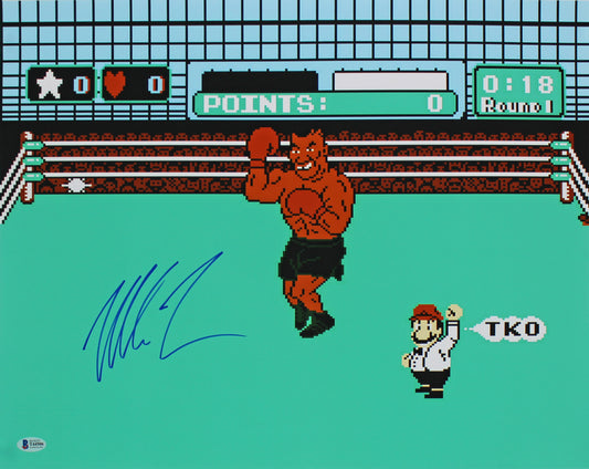 Mike Tyson Signed "Punch-Out!!" 16x20 Photo (Beckett)