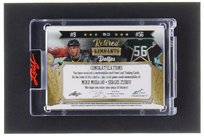 Mike Modano / Sergei Zubov 2022 Leaf Art of Hockey Retired Remnants Dallas Blue #RR23 #14/15