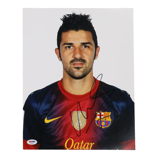 David Villa Signed FC Barcelona 11x14 Photo (PSA)
