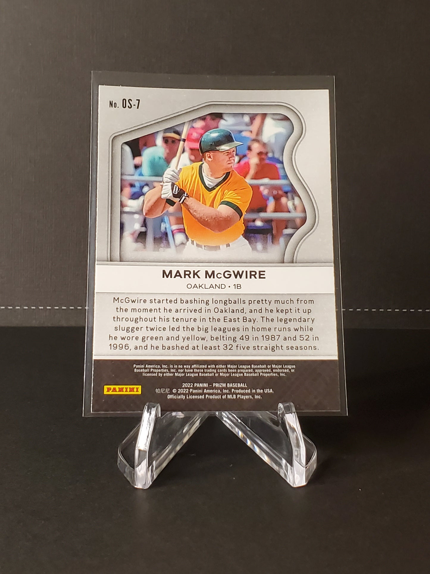 Mark McGwire 2022 Panini Prizm Baseball Old School #OS-7