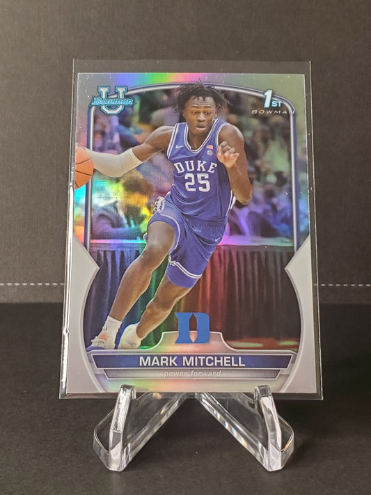 Mark Mitchell 2023 Topps Bowman University Chrome Basketball 1st Bowman Refractor #48