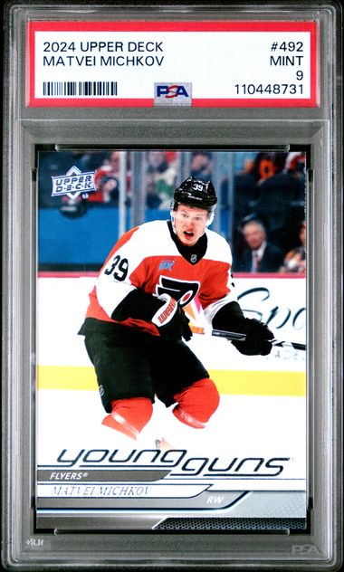 2024 UPPER DECK - MATVEI MICHKOV - #492 ROOKIE RC | PSA 9