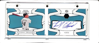 2022 National Treasures Miguel Cabrera Clearly on The Field Auto Booklet #/49