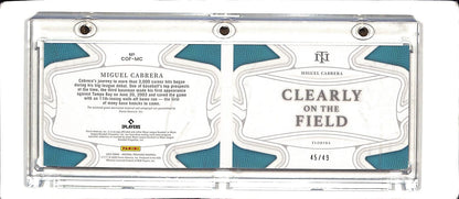2022 National Treasures Miguel Cabrera Clearly on The Field Auto Booklet #/49