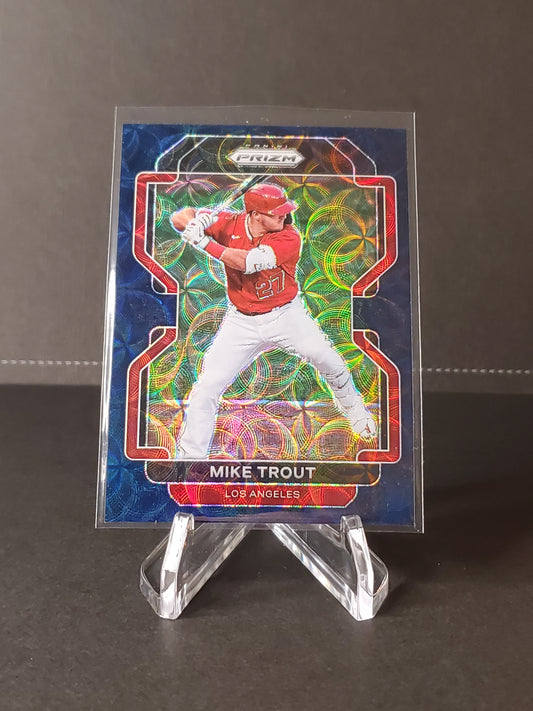 Mike Trout 2022 Panini Prizm Baseball Blue Prizm Tier II #138 #'d /35