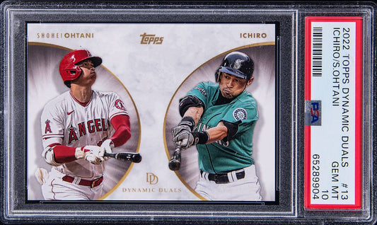 2022 Topps Dynamic Duals #13 Ichiro / Shohei Ohtani - PSA 10