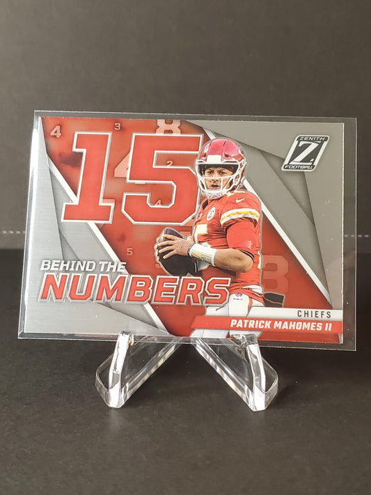 Patrick Mahomes 2022 Panini Zenith Football Behind The Numbers #BN-PM