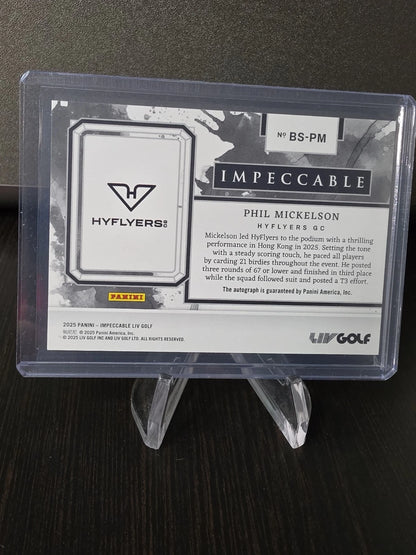 PHIL MICKELSON 2025 IMPECCABLE Birdies LIV Golf AUTO /21 #BS-PM Hard Signed!
