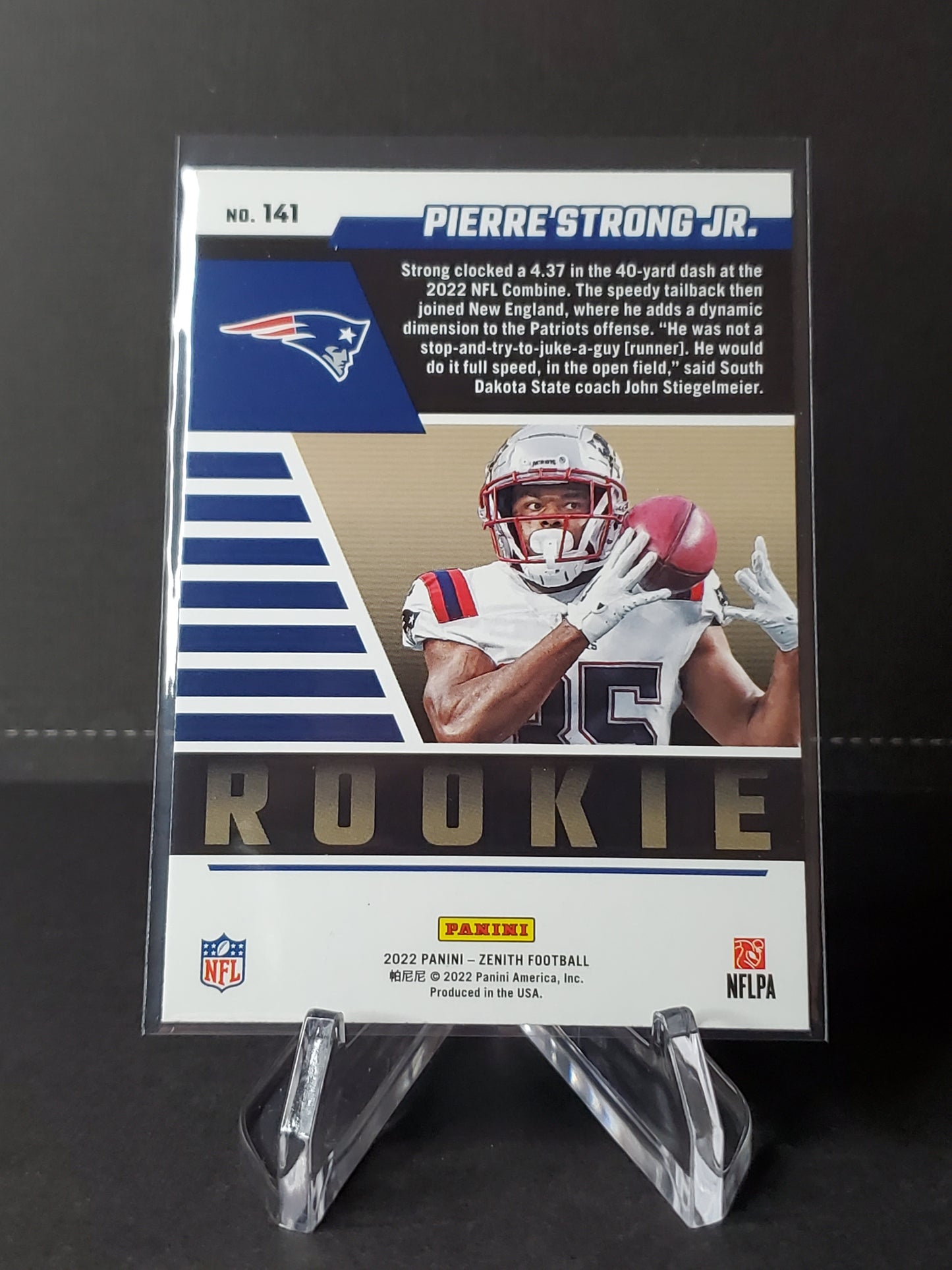 Pierre Strong Jr. 2022 Panini Zenith Football Red Zone RC #141