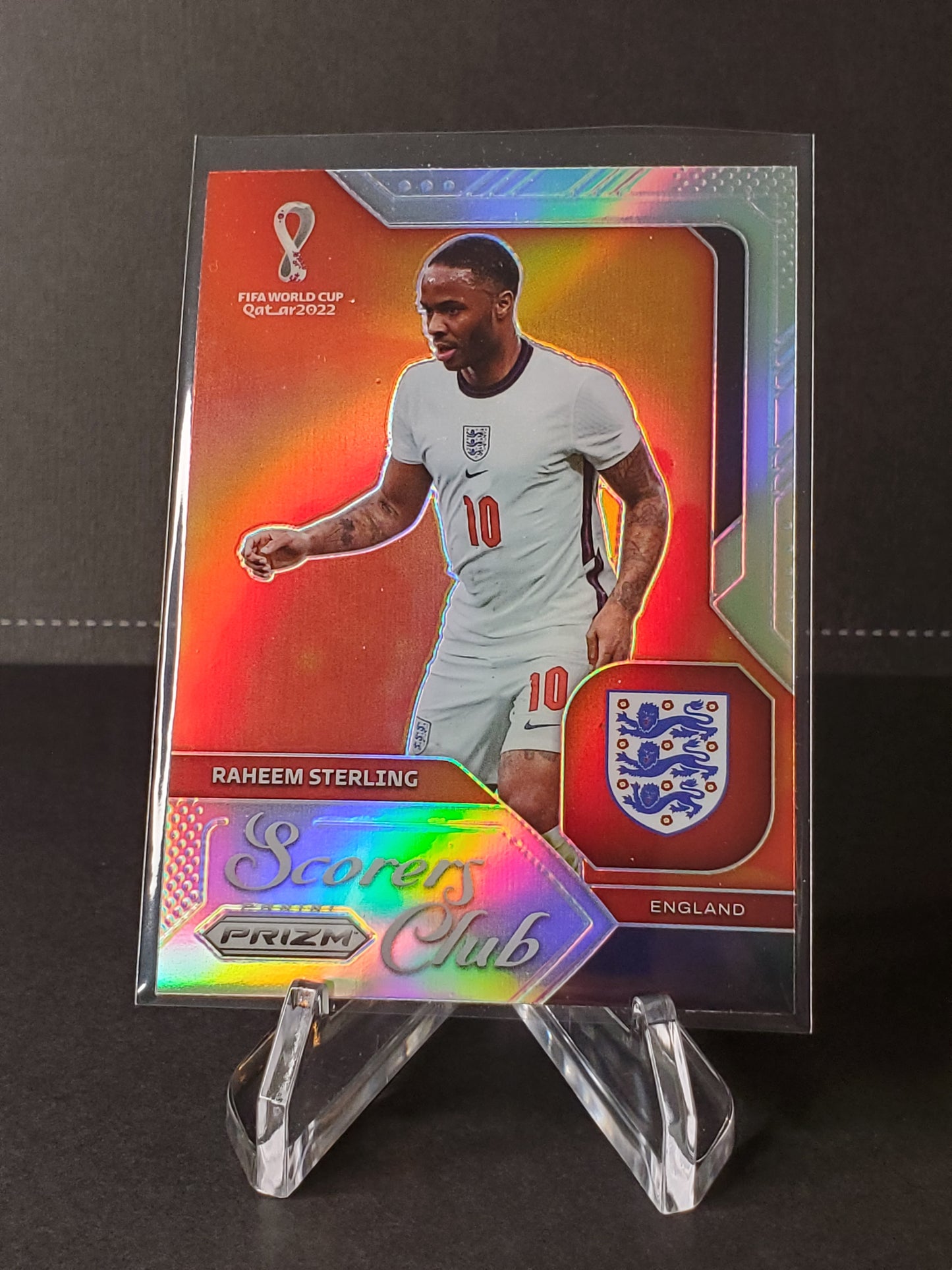 Raheem Sterling 2022 Panini Prizm Fifa World Cup Qatar Scorers Club Prizm #8