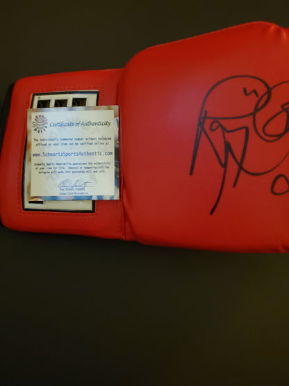 Ray Mancini Signed Title Red Boxing Glove with "Boom Boom" Inscription - (COA)