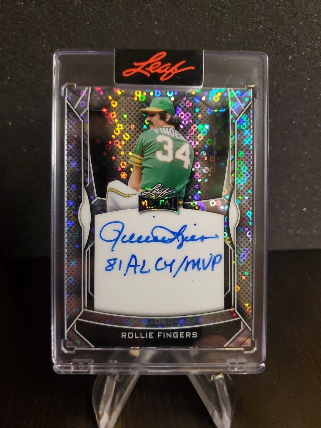 Rollie Fingers 2025 Leaf Metal Authentics AUTO Inscribed 81 AL CY/MVP 1/1 DISCO