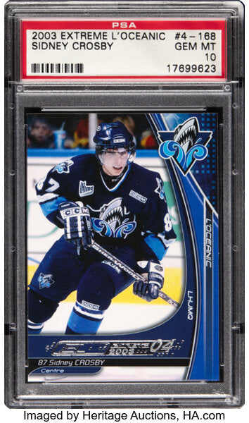 2003 Extreme L'Oceanic Sidney Crosby #4-168 PSA 10 GEM MINT Pre RC POP 1