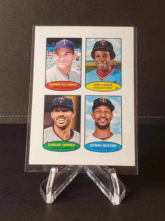 Harmon Killebrew / Rod Carew / Carlos Correa / Byron Buxton - 2023 Topps Heritage Stamp #74BS-5/74BS-6/74BS-7/74BS-8