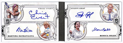 2024 Topps Royalty Chris Evert Navratilova Graf Seles Quad AUTO Booklet #25/25