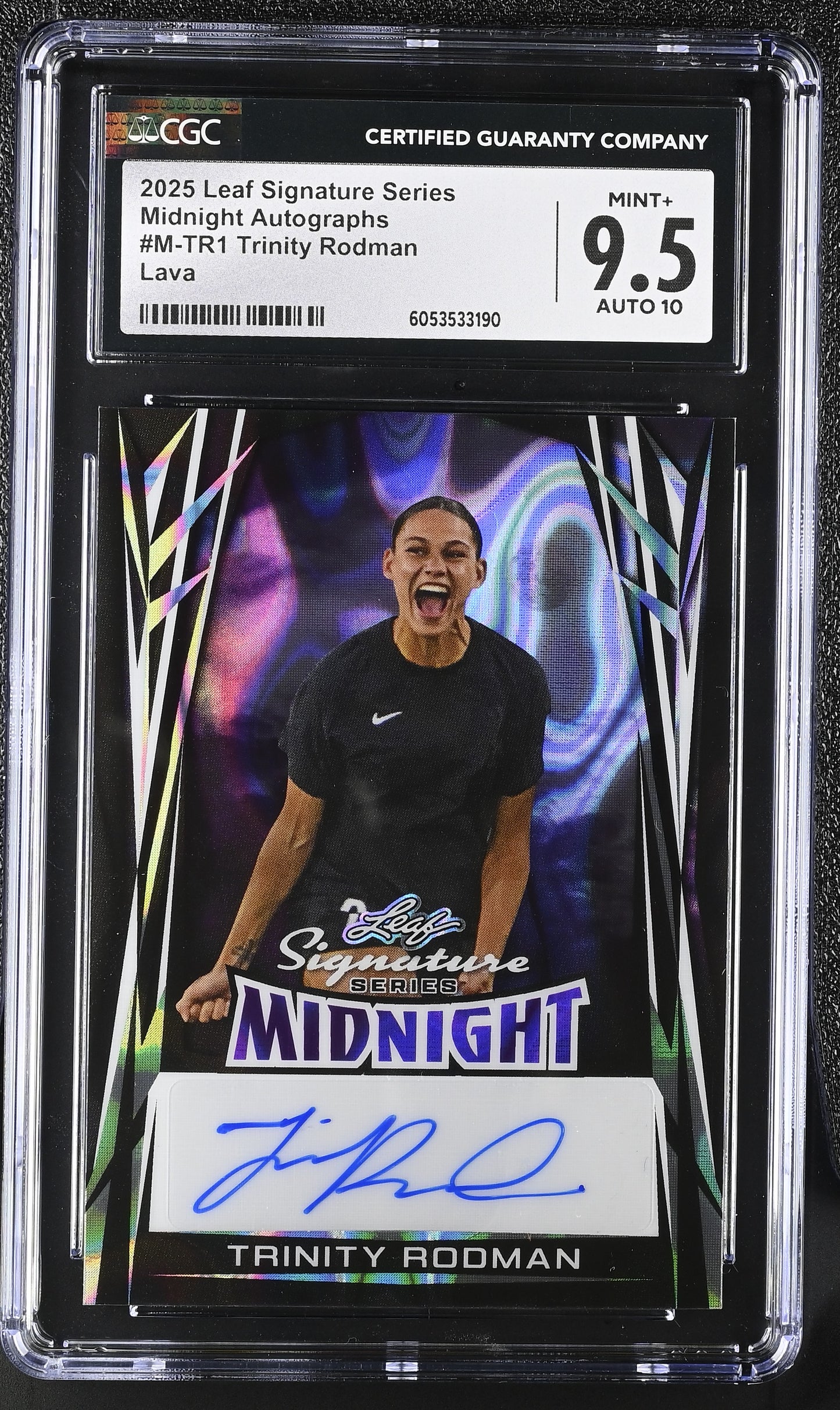 2025 Leaf Midnight Lava TRINITY RODMAN 1/1 AUTO Autograph Mint+ CGC 9.5 / 10 USA