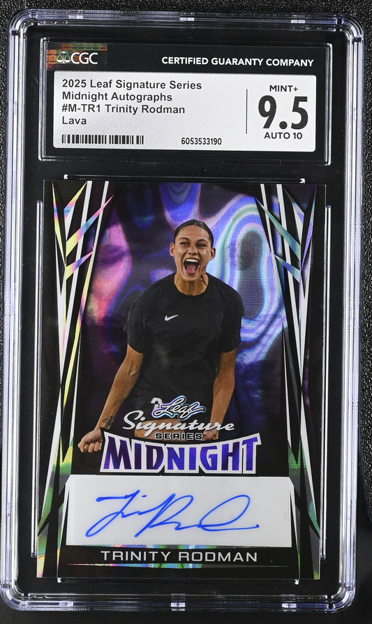 2025 Leaf Midnight Lava TRINITY RODMAN 1/1 AUTO Autograph Mint+ CGC 9.5 / 10 USA
