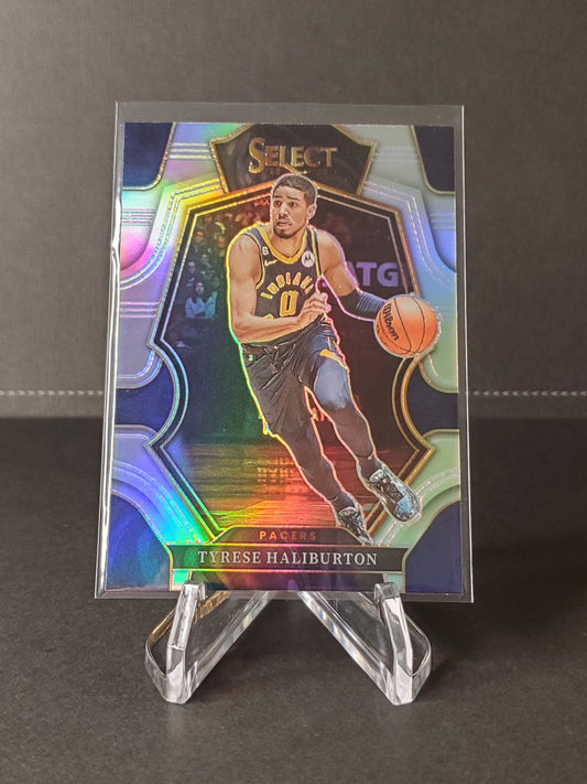 Tyrese Haliburton 2022-2023 Panini Select Basketball Premier Prizm #120