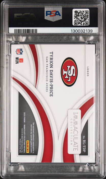 2022 Panini Immaculate Tyrion Davis-Price Rookie JUMBO Logos Patch #RLTDP RC