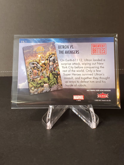 Ultron vs. The Avengers 2022 Fleer Ultra Avengers Greatest Battles #EB-1