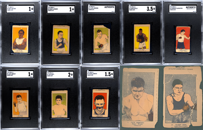 1923 W515-1 Boxing COMPLETE SET (10) - 8 are SGC graded. EXTREMELY RARE Set